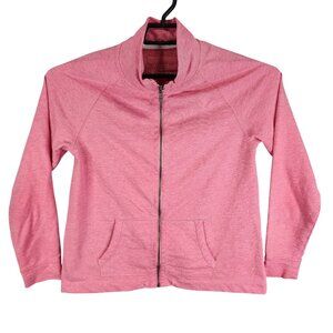 Womens Pink Sonoma Jacket Full Zip Long Sleeve Mock Neck Cotton Blend Size S